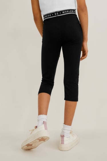 Bambine: - Confezione da 5 - leggings - nero