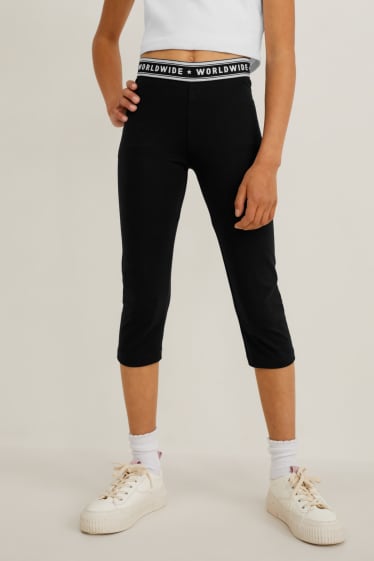 Bambine: - Confezione da 5 - leggings - nero