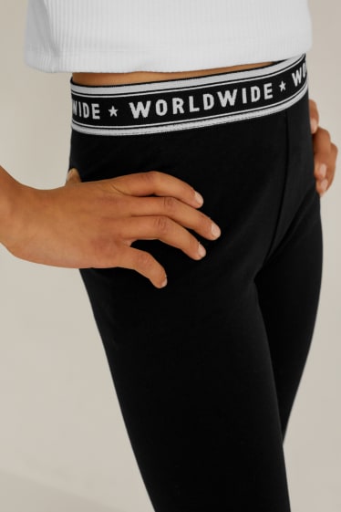 Bambine: - Confezione da 5 - leggings - nero
