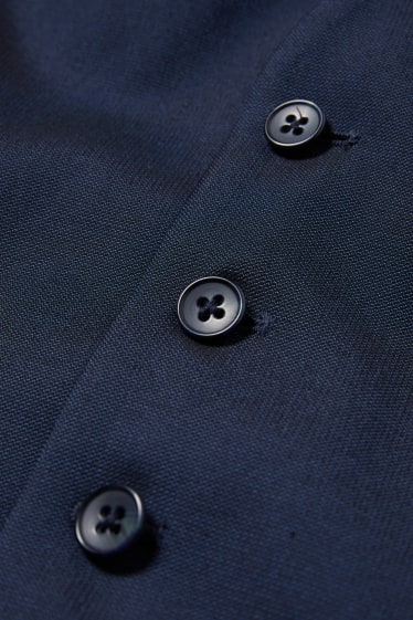Hommes - Costume à cravate - coupe droite - 4 pièces - bleu foncé