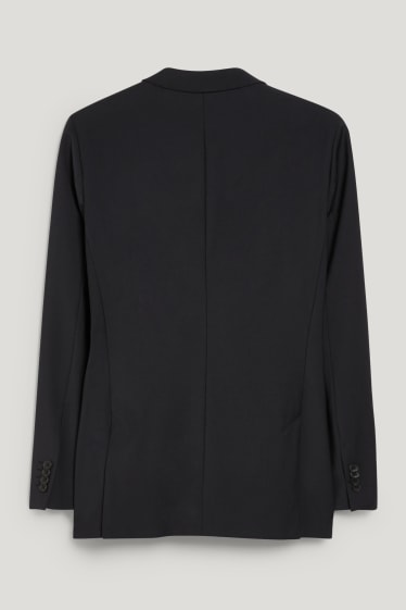 Pánské - Oblekové sako - slim fit - Flex - směs střižné vlny - LYCRA® - černá