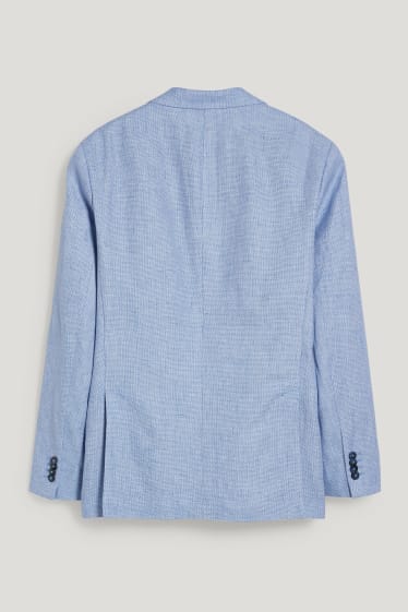 Men - Tailored jacket - regular fit - linen blend - light blue