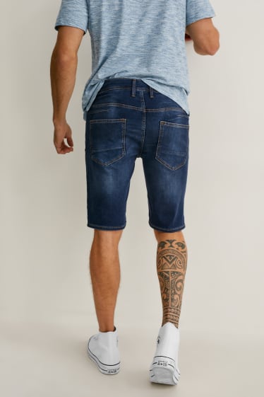 Hommes - Short en jean - Flex jog denim - jean bleu foncé