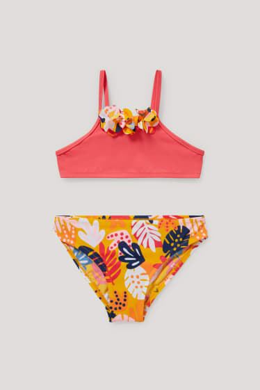 Toddler Girls - Bikini - LYCRA® XTRA LIFE™ - 2 piece - floral - neon pink