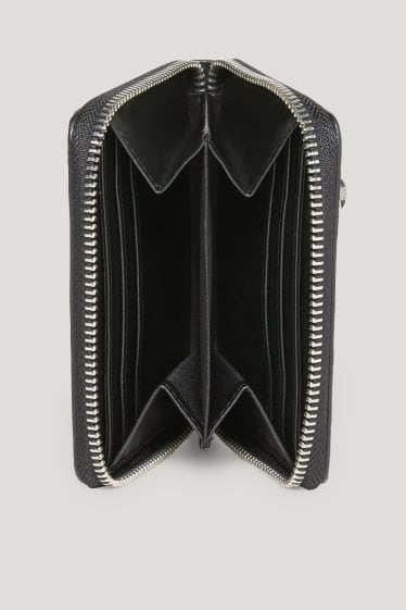 Women - Wallet - faux leather - dark rose