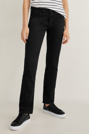 Dames - Straight jeans - zwart