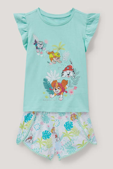 Toddler Girls - PAW Patrol - short pyjamas - 2 piece - mint green
