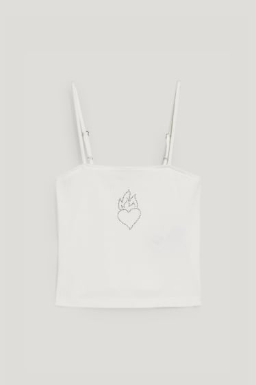 Clockhouse Girls - CLOCKHOUSE - Crop Top - weiss