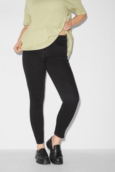 Dames XL - CLOCKHOUSE - super skinny jeans - high waist - zwart