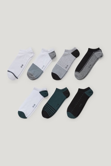 Hommes - Lot de 7 - chaussettes de sport - LYCRA® - vert foncé
