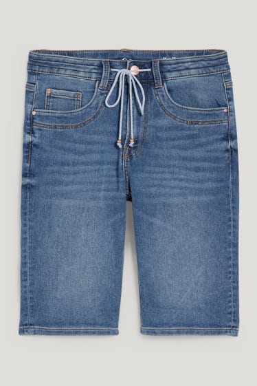 Dona - Bermudes texanes - mid waist - jog denim - texà blau