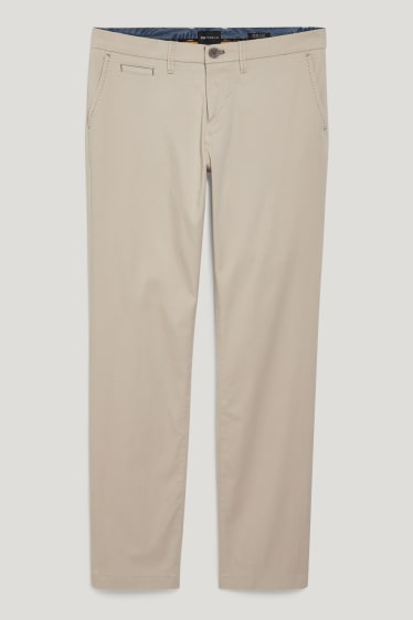 Uomo - Pantaloni chino - slim fit - LYCRA® - tortora