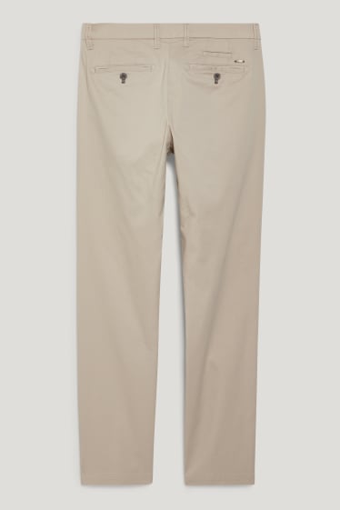Uomo - Pantaloni chino - slim fit - LYCRA® - tortora