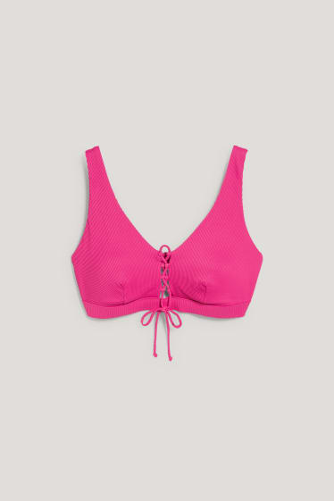 Women - Bikini top - padded - dark rose