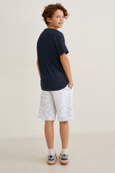 Kids Boys - Set - Kurzarmshirt und Sweatshorts - 2 teilig - dunkelblau