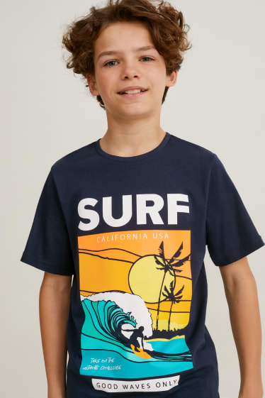 Kids Boys - Set - Kurzarmshirt und Sweatshorts - 2 teilig - dunkelblau