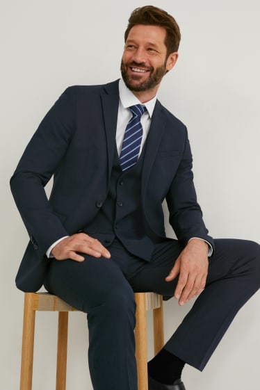 Hombre - Chaleco - colección modular - slim fit - Flex- LYCRA® - azul oscuro