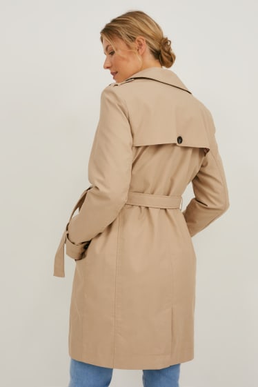 Donna - Trench premaman con marsupio - marrone chiaro