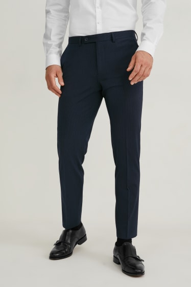 Hommes - Pantalon de costume - slim fit - Flex - LYCRA® - bleu foncé