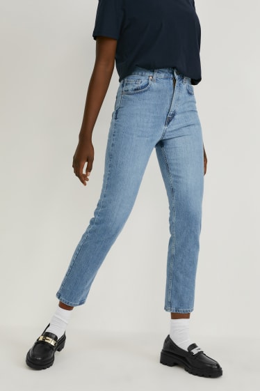 Dámské - Premium Denim by C&A - straight jeans - high waist - džíny - světle modré