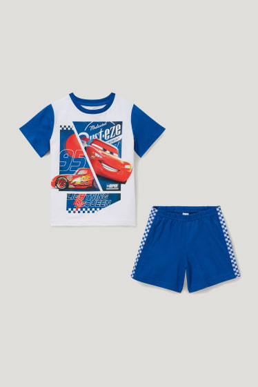 Toddler Boys - Mașini - pijama scurtă - 2 piese - albastru