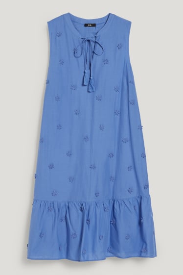 Dames - A-lijn-jurk - blauw