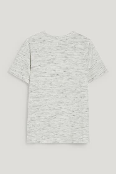 Reverskraag - T-shirt - licht grijs-mix
