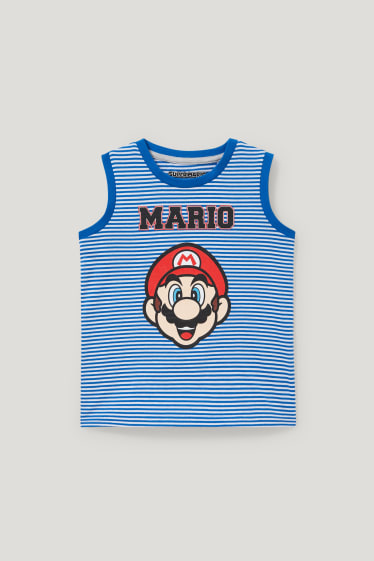 Toddler Boys - Super Mario - top - striped - dark blue / creme white