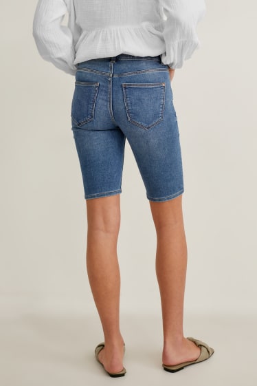 Dona - Bermudes texanes - mid waist - jog denim - texà blau