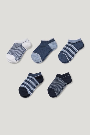 Toddler Boys - Confezione da 5 - calzini corti - azzurro melange