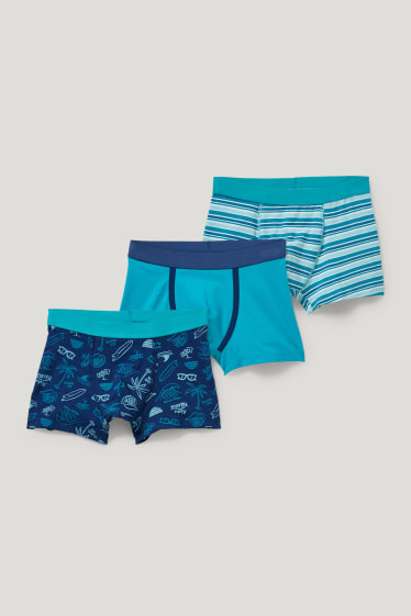 Reverskraag - Set van 3 - boxershorts - donkerblauw