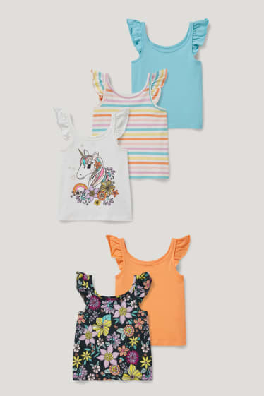 Toddler Girls - Multipack 5er - Top - weiß