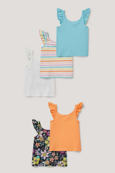 Toddler Girls - Multipack 5er - Top - weiß