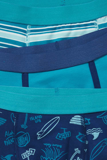 Reverskraag - Set van 3 - boxershorts - donkerblauw