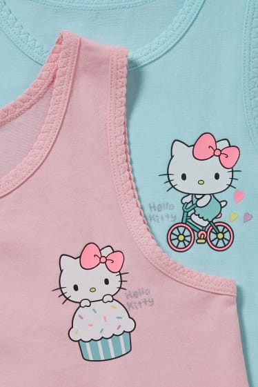Toddler Girls - Multipack 2er - Hello Kitty - Singlet - Bio-Baumwolle - helltürkis