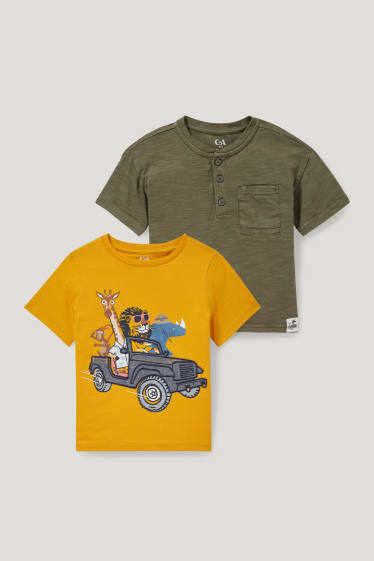 Exclu web - Lot de 2 - T-shirts - vert foncé
