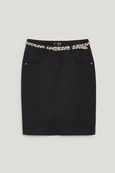 Dona - Faldilla amb cinturó - LYCRA® - negre