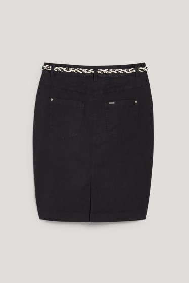 Dona - Faldilla amb cinturó - LYCRA® - negre