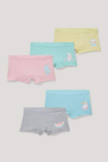 Kids Girls - Multipack of 5 - unicorn - boxer shorts - light yellow