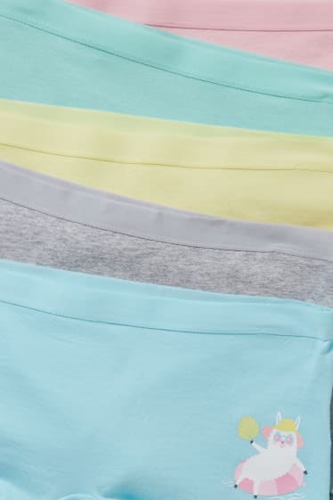 Kids Girls - Multipack of 5 - unicorn - boxer shorts - light yellow