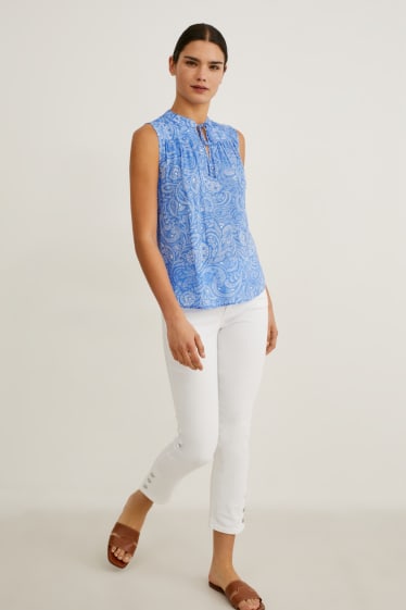 Mujer - Top ablusado - azul