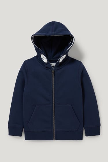 Toddler Boys - Sweatvest met capuchon - donkerblauw