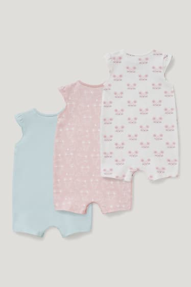 Baby Girls - Multipack 3er - Baby-Schlafanzug - rosa