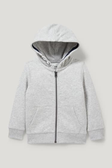 Toddler Boys - Sweatvest met capuchon - licht grijs-mix