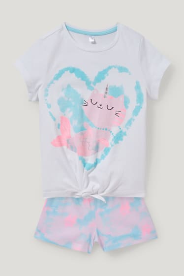 Toddler Girls - Short pyjamas  - 2 piece - white