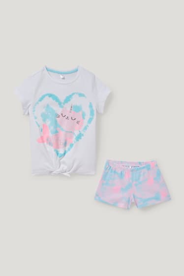 Toddler Girls - Short pyjamas  - 2 piece - white