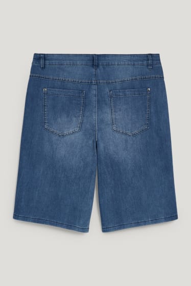 Femmes - Bermuda en jean - mid waist - jean bleu