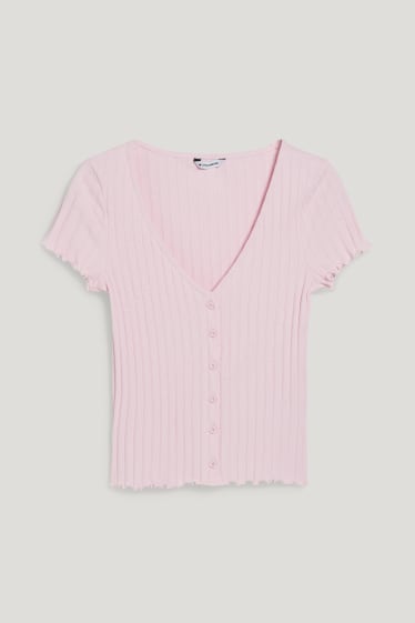 Clockhouse niñas - CLOCKHOUSE - camiseta crop - rosa