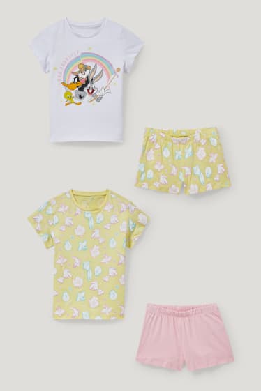 Toddler Girls - Multipack of 2 - Looney Tunes - short pyjamas - 4 piece - light yellow