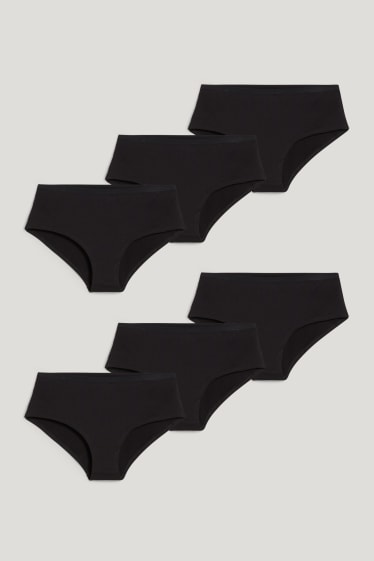Donna - Confezione da 6 - coulotte - LYCRA® - nero